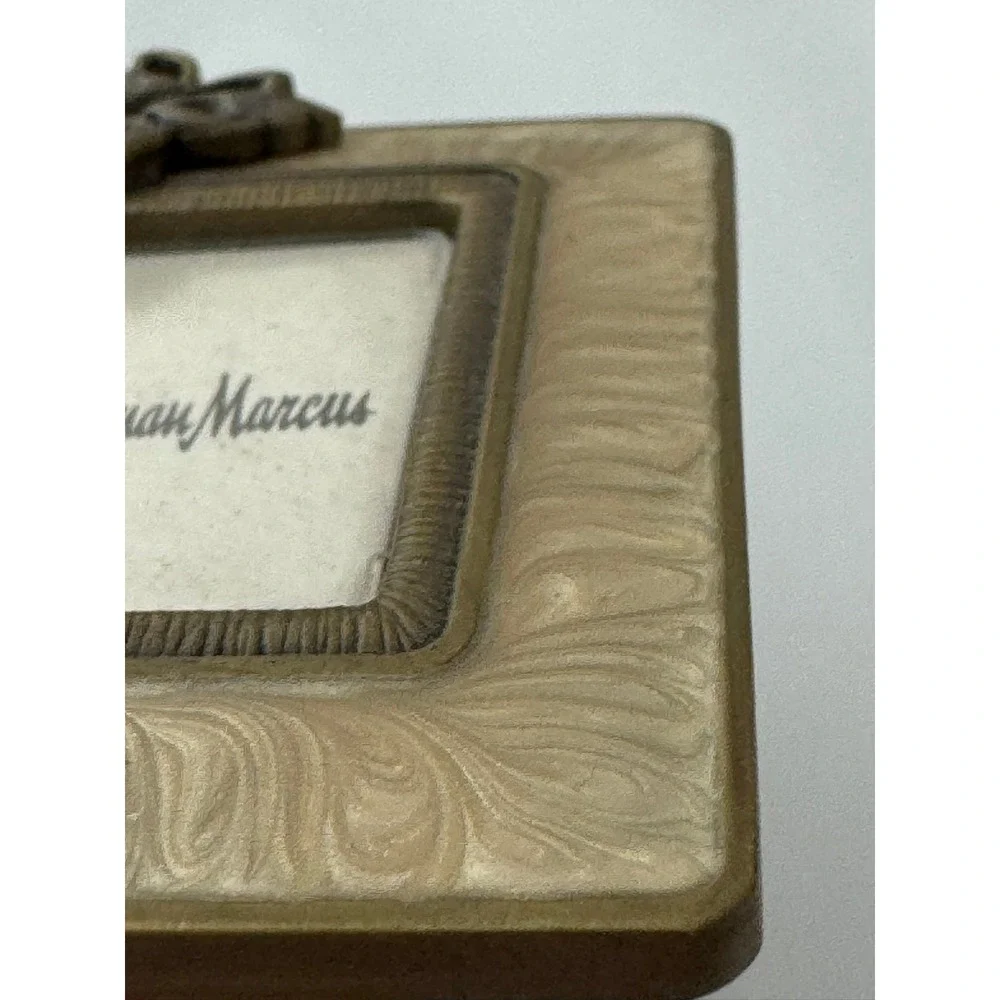 Jay Strongwater‎ Butterfly Mini Picture Frame Cream Enamel Swarovski Crystal NM